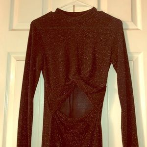 Black and gold dress